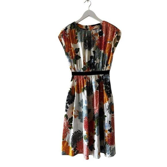 Zara Floral Print  Multicolor Bohemian Elastic Waist  Back Zipper SZ XS #2413 - Picture 3 of 14